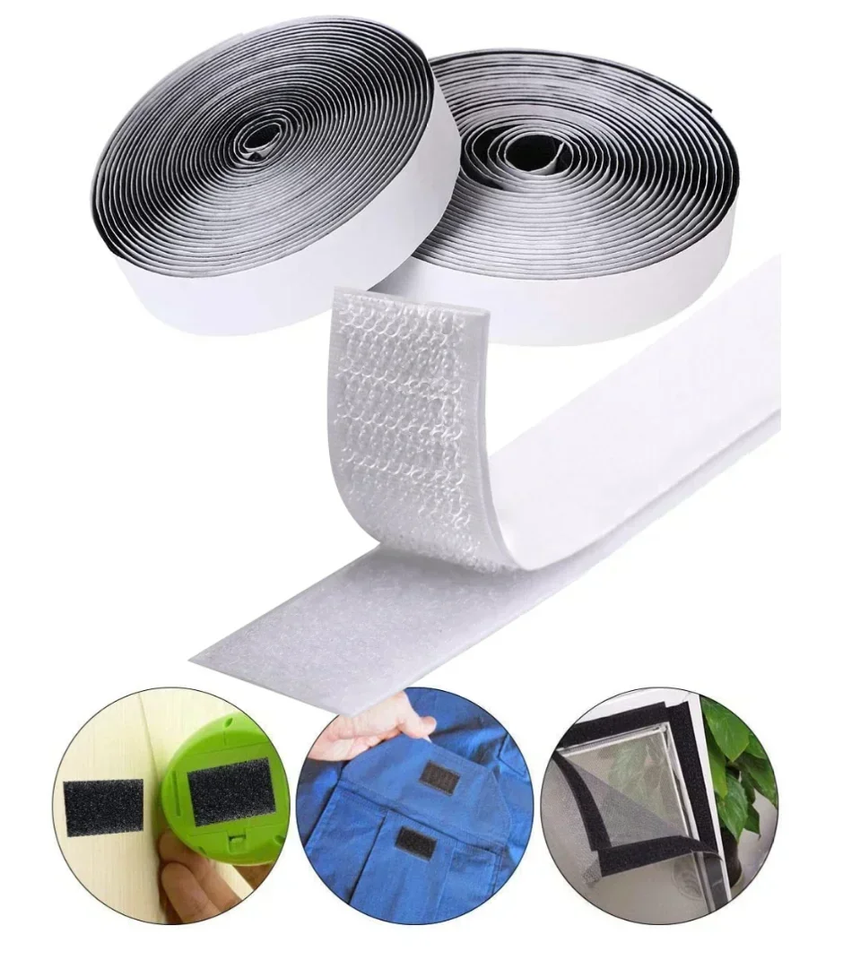 Heavy Duty Double Sided Self Adhesive Hook and Loop Tape