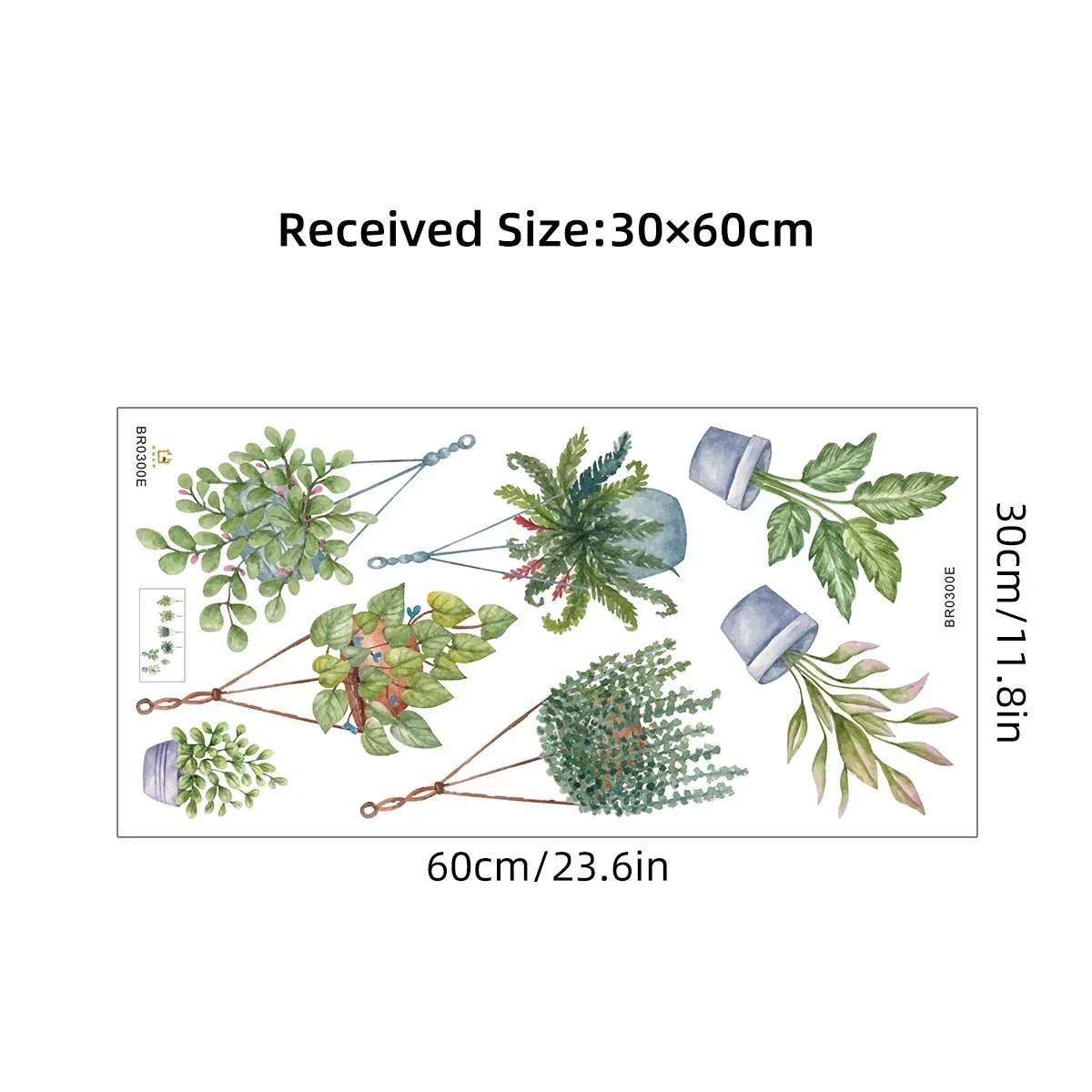 Autocollants De Fenêtre En Pot De Plantes Vertes, Décoration Intérieure