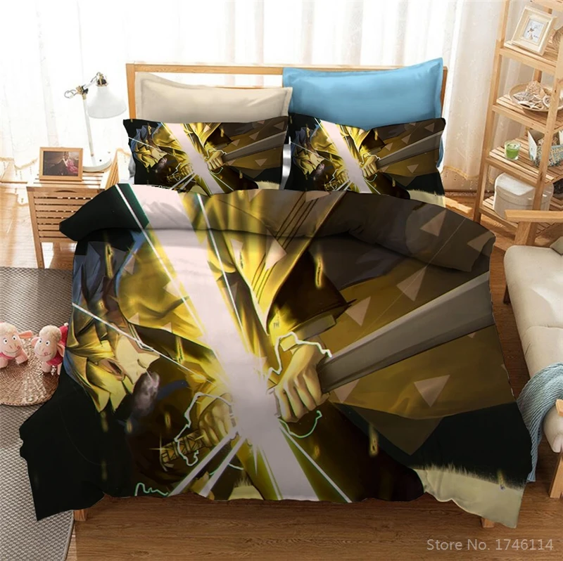 Anime demon slayer imprimir lençol equipado tamanho king com capa de cama  elástica para cama de casal 150x200cm poliéster dos desenhos animados  colchão cobrir - AliExpress