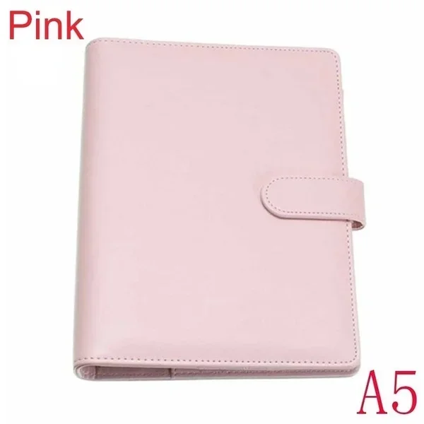 Solid Color Leather Notebook Binder and Desktop Organizer