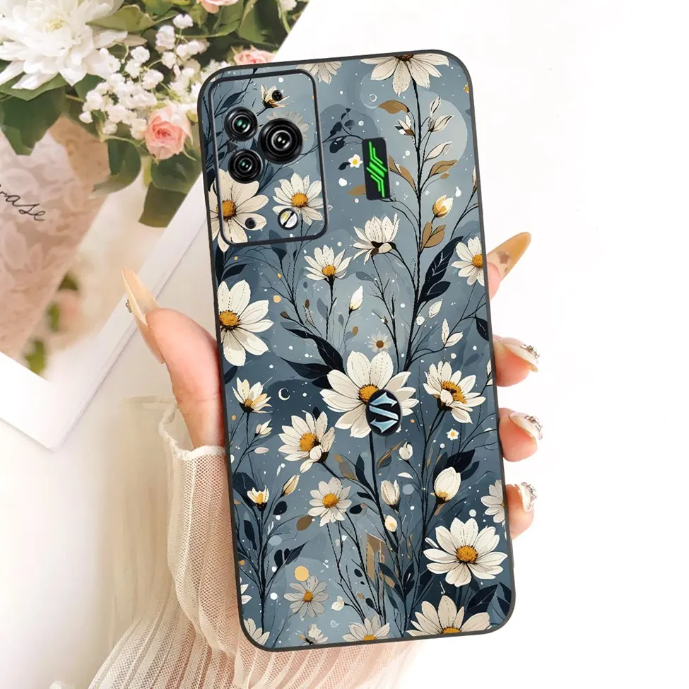 Cute Cat & Butterfly Design Silicone Case - Black Shark 5 Pro