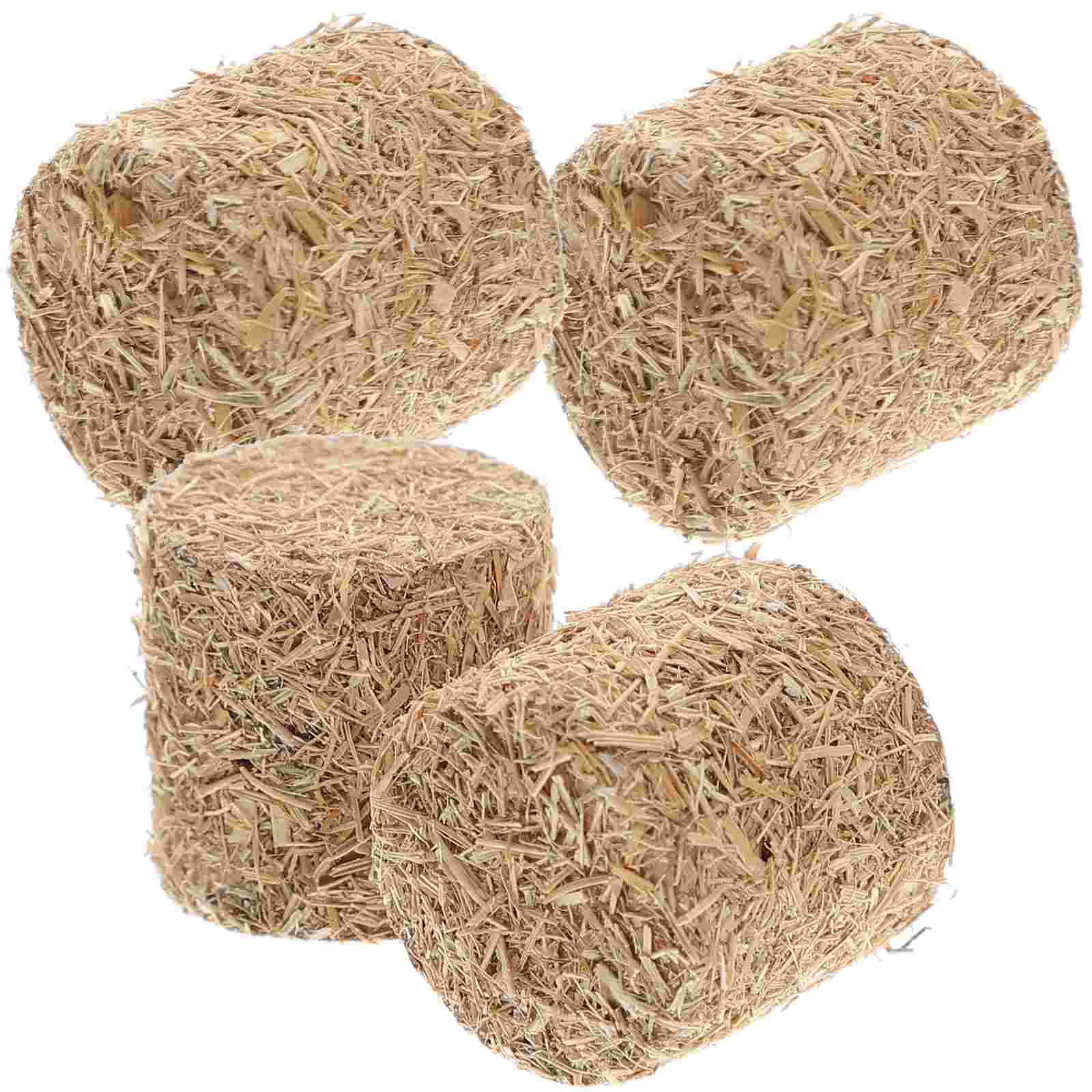 

4/8/12pcs Mini Bales Rustic Miniature Farm Haystack Stackable Fake Blocks Dollhouse Decoration