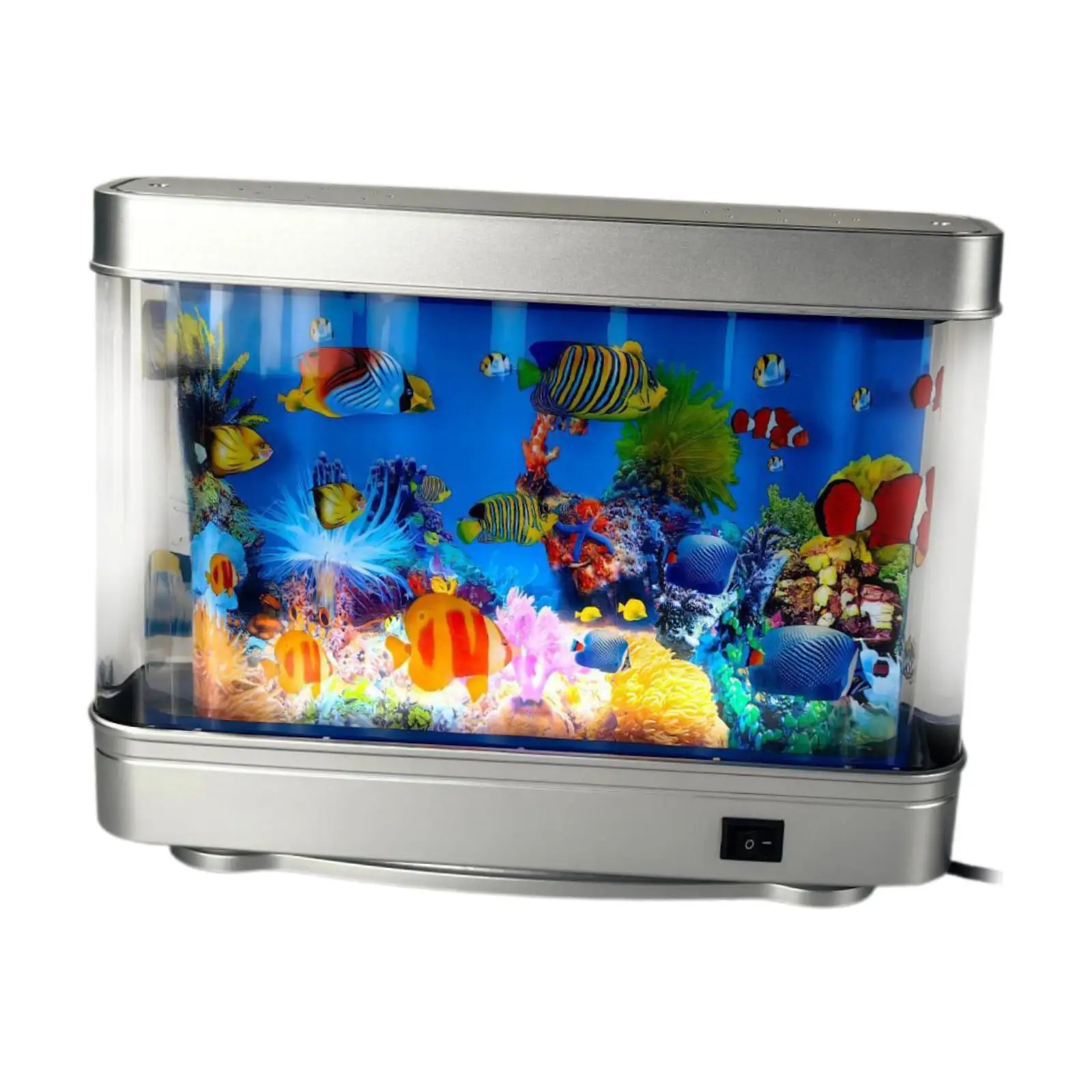 Fake Aquarium Decorative Lamp Desktop Ornament Gift Artificial Tropical Landscape for Home Holidays Halloween Bedroom Office Fake Aquarium Decorative Lamp Desktop Ornament Gift Artificial Tropical Landscape for Home Holidays Halloween Bedroom Office