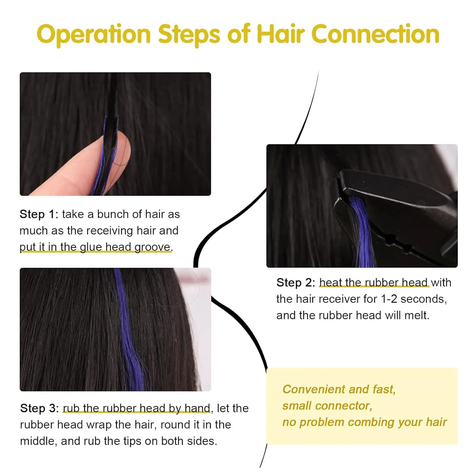 Malaika Micro Keratin Fusion Tool Nano Tips Bonding Hair Connector US Plug Adjustable K Tip Hair Extension Iron for Salon