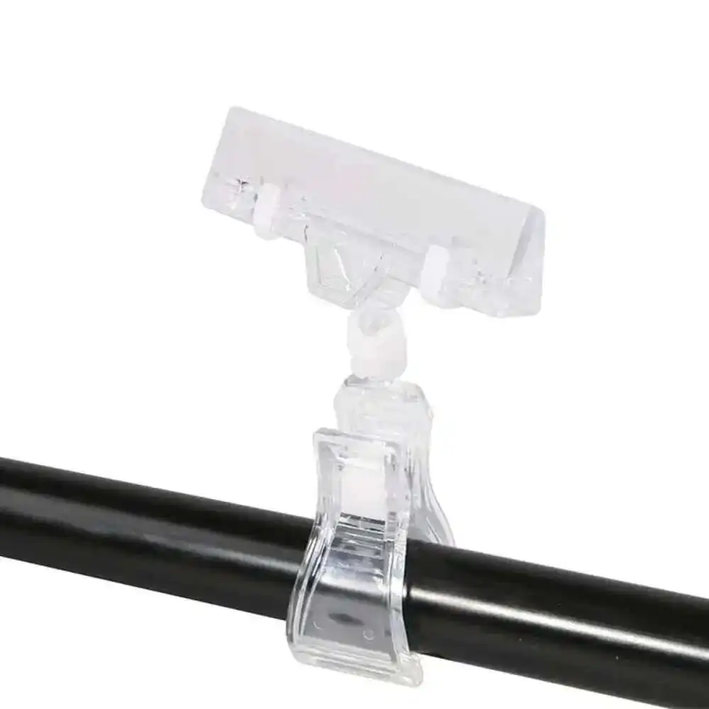 Transparent Plastic Advertising Clips Plastic Sign Display Shelf Clamp Price Label Tag Clip Holders In Supermarket Retails