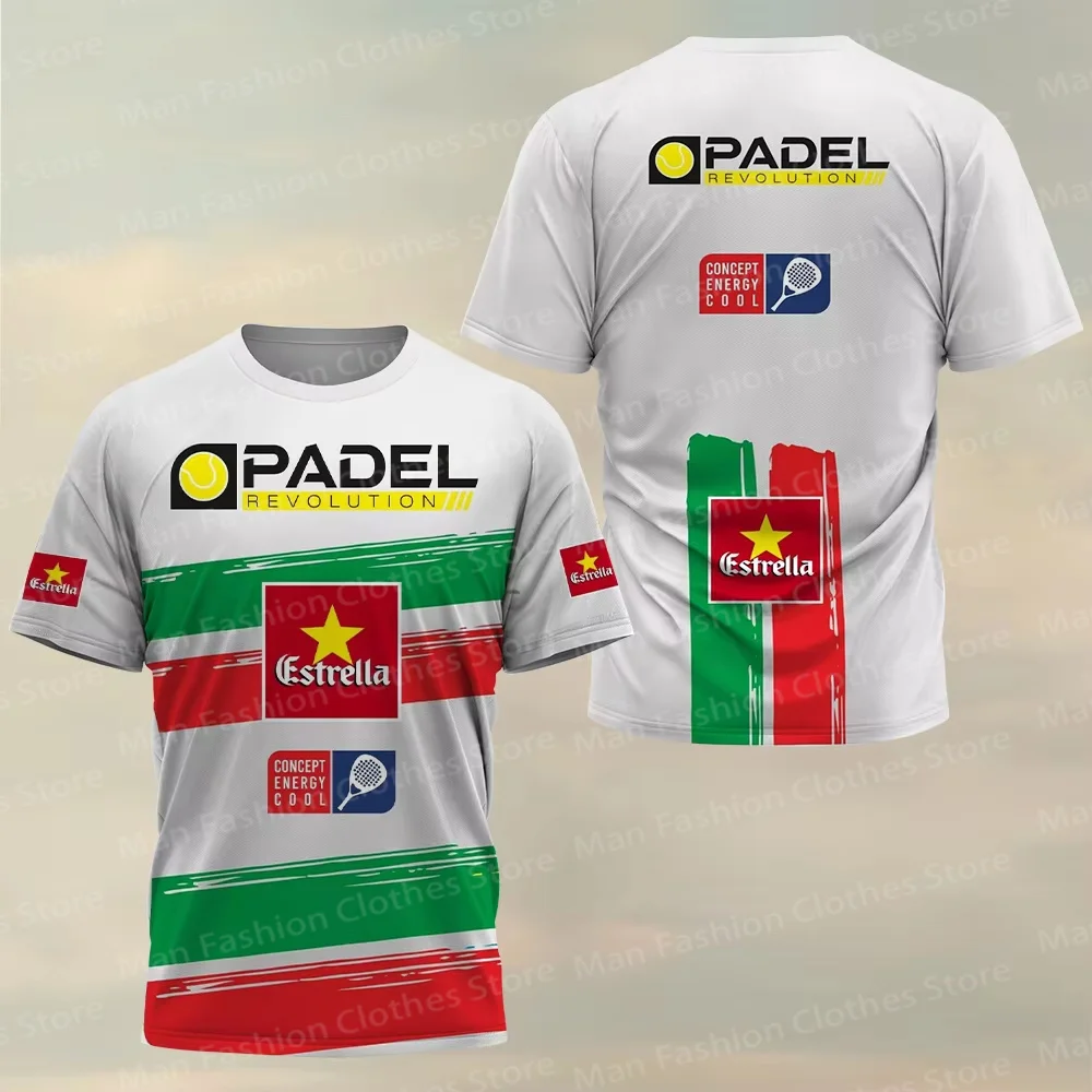 New Summer Men Fashion Sports T-Shirt Boutique Padel Tennis Tops Tees Male Casual Stylish Short Sleeve Clothing Training Jersey 3