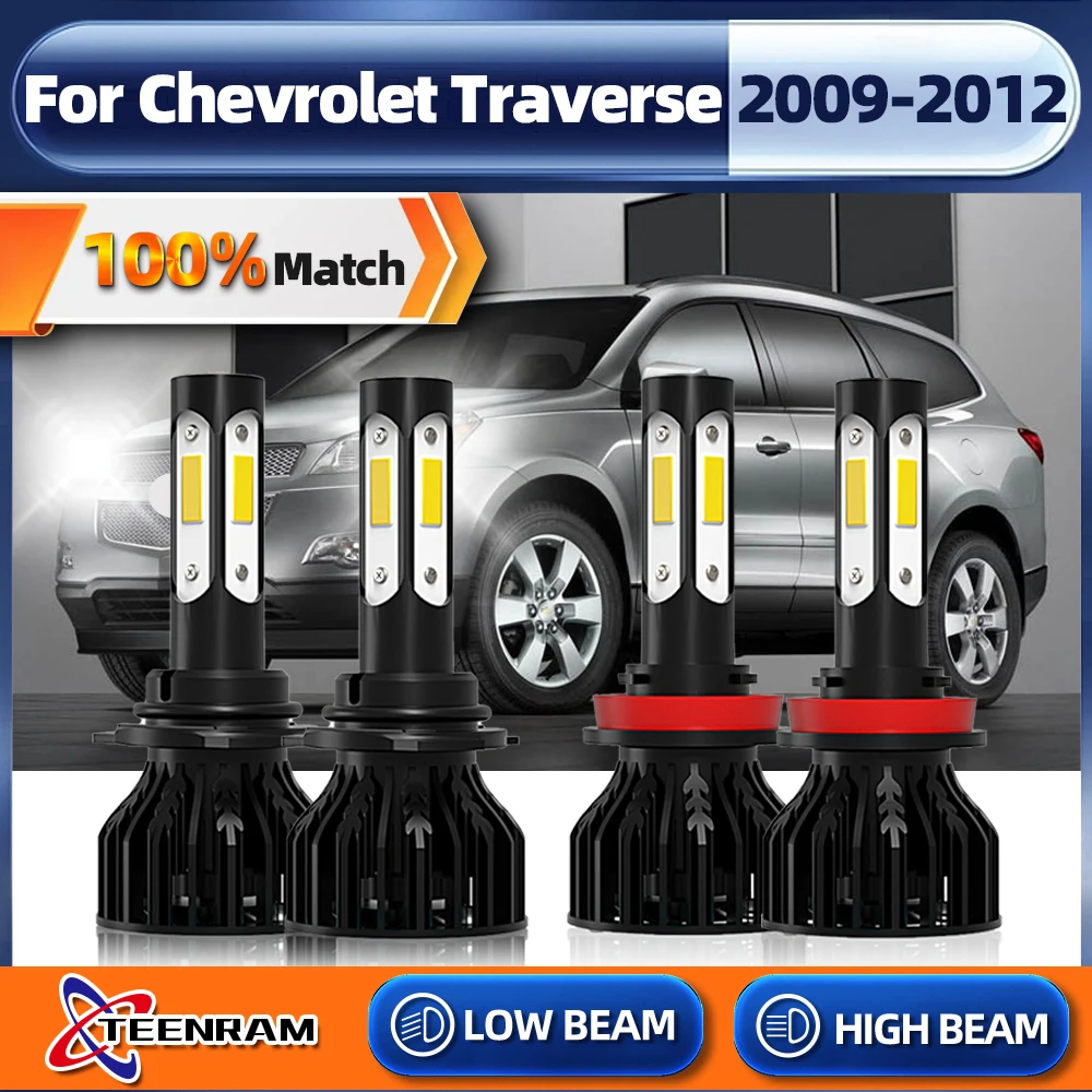 

LED Car Headlight H11 HB3 9005 Auto Lamp Bulbs CSP Chip Car Lights 40000LM 12V 6000K For Chevrolet Traverse 2009 2010 2011 2012