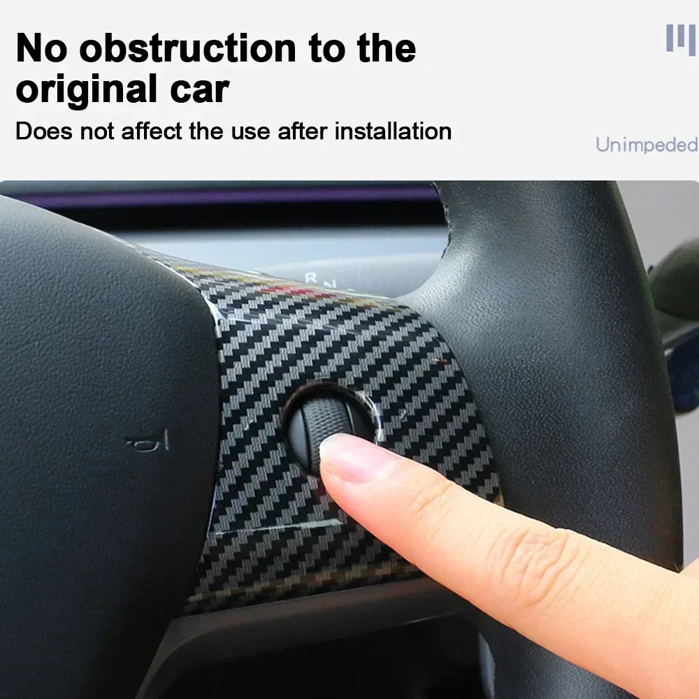For Tesla Model Y/3 Carbon Fiber Steering Wheel Durable Stylish Custom Fit Enhance Your Driving Experience Easy Installation