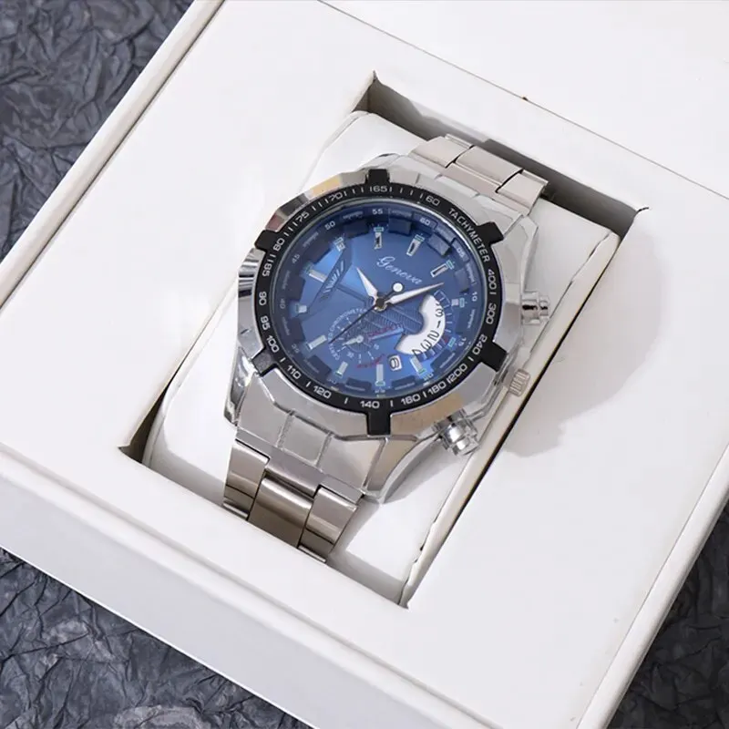 ساعات رياضية للرجال أنيقة من الفولاذ المقاوم للصدأ...
