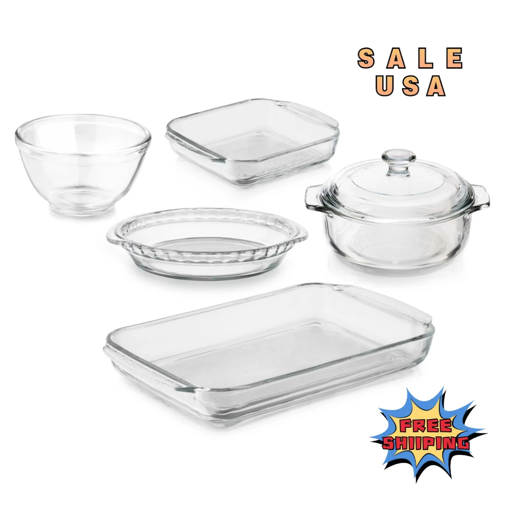 Libbey Baker's Basics Glass Casserole Combo - Set of 6 (Clear)