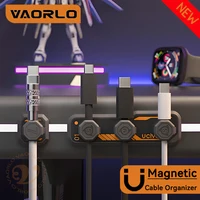 4-in-1 Magnetic Cable Organizer - USB/Charging Cord Clip & Desktop Tidy Holder for Mouse/Earphones 1