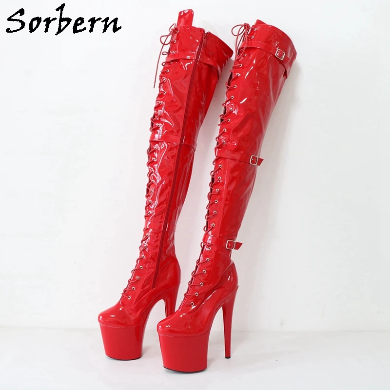 Sorbern Customized Slim Fit Boots Women Crotch Thigh High Pole Dance