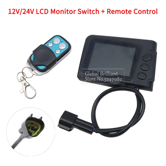 Diesel Luft Heizung LCD Monitor Schalter & Fernbedienung 12V/24V Für 5kw  8kw Auto Diesels Luft heizung Parkplatz Auto Heizung Zubehör - AliExpress