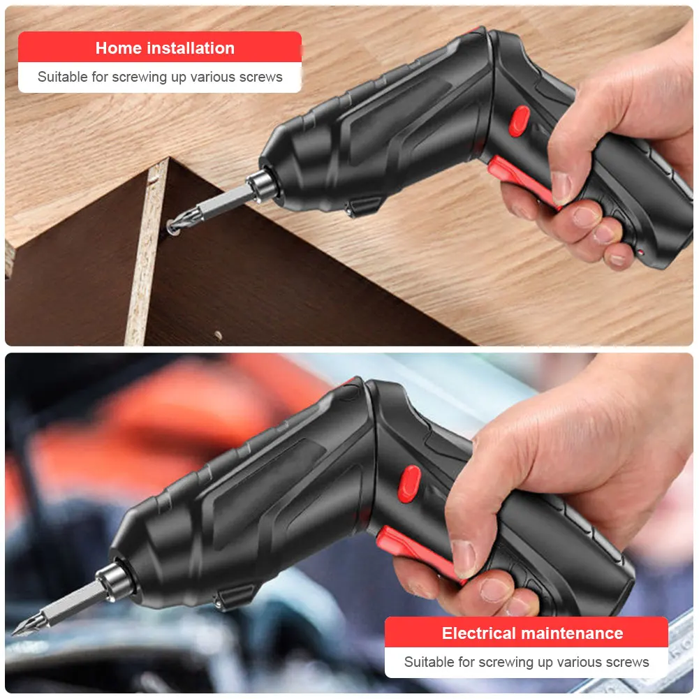 3.6V Cordless Screwdriver Rechargeable Wireless Screwdriver Drill Household Car Repair Electric Screwdriver Drill Power Tool Set