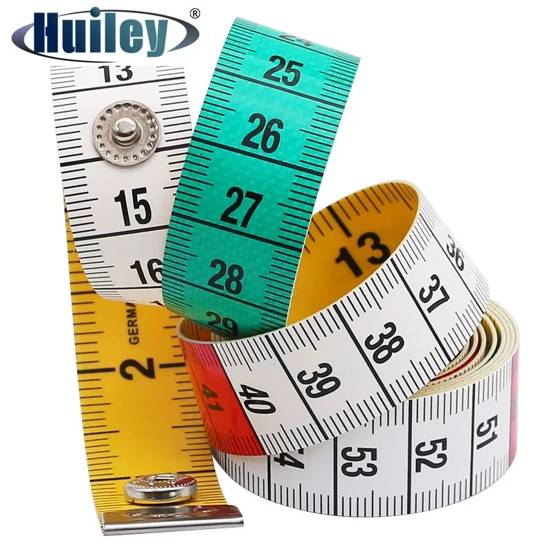 Tape Measure 150cm/60in Double-sided Sewing Ruler Snap Button Tailor Measuring Tools Soft Band Tape Body Measuring Ruler