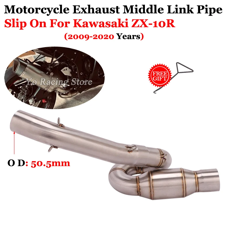 

Slip On For Kawasaki ZX10R ZX-10R Zx10r 2019 - 2020 Years Motorcycle Exhaust System Escape Moto Modified Middle Link Pipe Tube