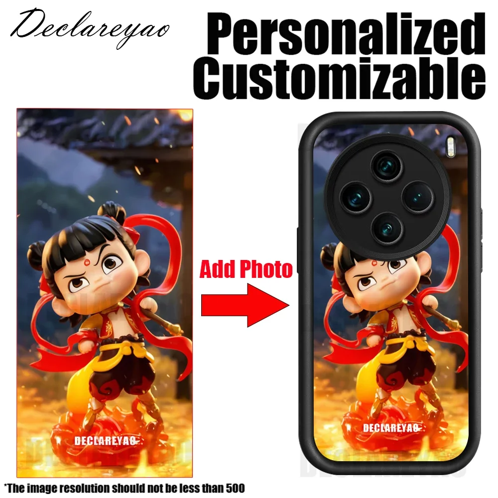 Personalisierte DIY Name Foto Benutzerdefinierte Matte Spiegel Licht Dünne Fall Für VIVO S19 S18 S17 S16 S15 S12 S10e S1 Pro Abdeckung Silikon Weiche