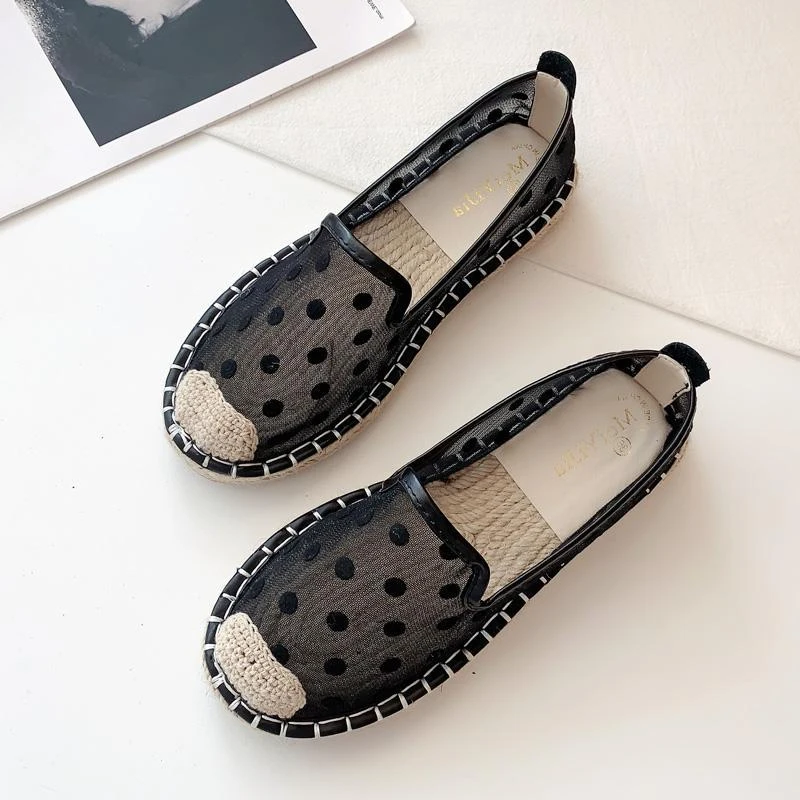 Mocassini Slip On Black Women Calzature Off White Ladies Shoes Mesh Espadrillas Traspiranti Light Cheap Summer 2023 Casual Original