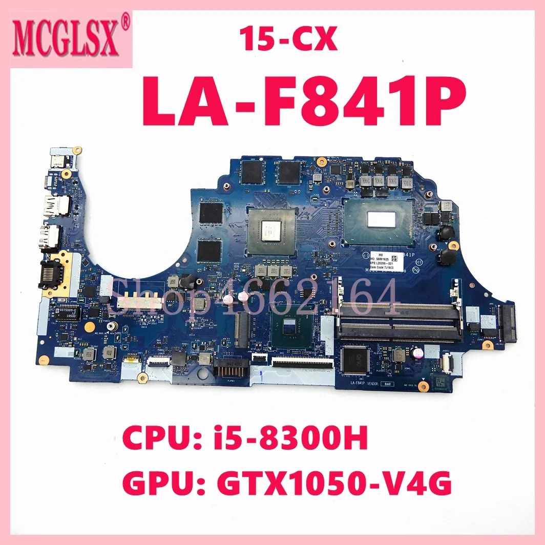 

LA-F841P с i5-8300H CPU GTX1050-V4G GPU материнская плата для HP Pavilion Gaming 15-CX Материнская плата ноутбука 100% протестирована ОК