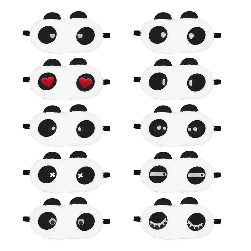 1pc Cute Panda Eye Cover Cartoon Panda Blindfold Eye Cover Travel Sleeping Soft Mask Portable Eyeshade