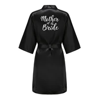 Black Women Silky Satin Robe Wedding Bridal Party Bride Bridesmaid Robes Kimono Loungewear Dressing Gowns - Image 5