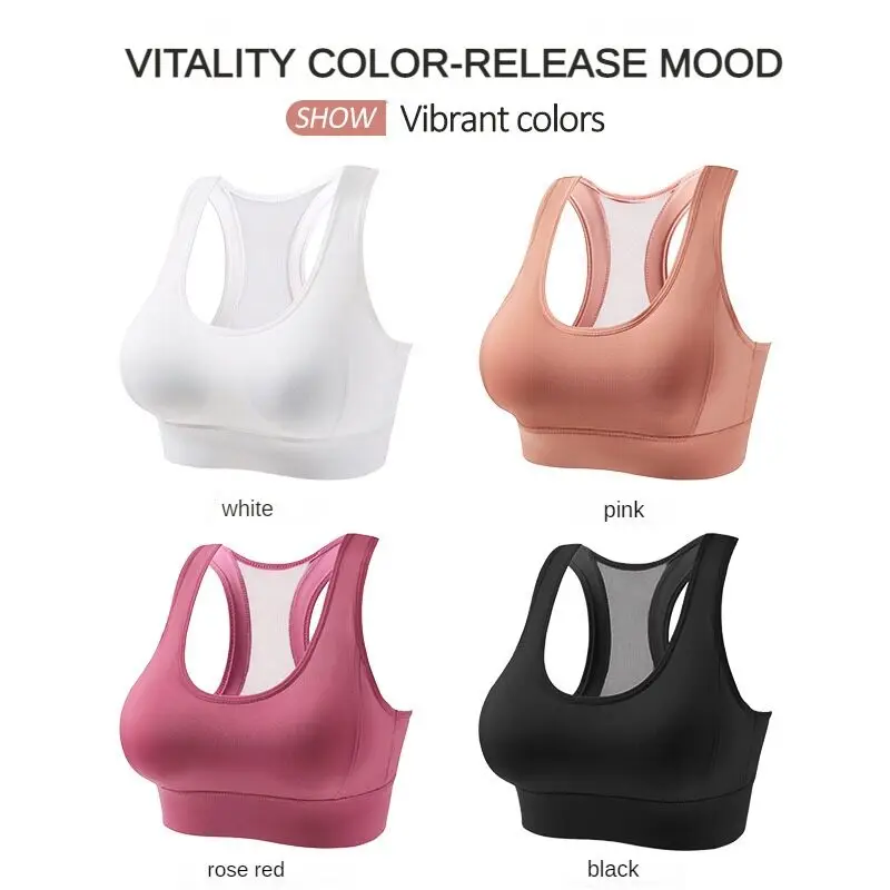 Seamless Sports Bra Top Gym Fitness Women Running Crop Tops Push Up Vest Female Workout Padded Yoga Bras Shockproof Activewear