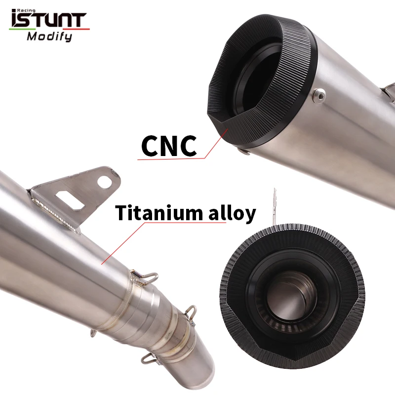 Motorcycle Exhaust Slip On For KTM390 DUKE 125 200 250 390 RC390 Adventure 2020 2021 Escape Titanium Alloy Link Pipe Muffler - Image 2