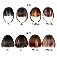 Frange à Air synthétique naturelle courte marron noir, Extension de faux cheveux, 1 Clip, postiches, accessoires pour femmes et filles 4