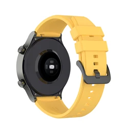 Silicone Strap for Smartwatches - Premium 46mm Watchband Bracelet (Yellow)