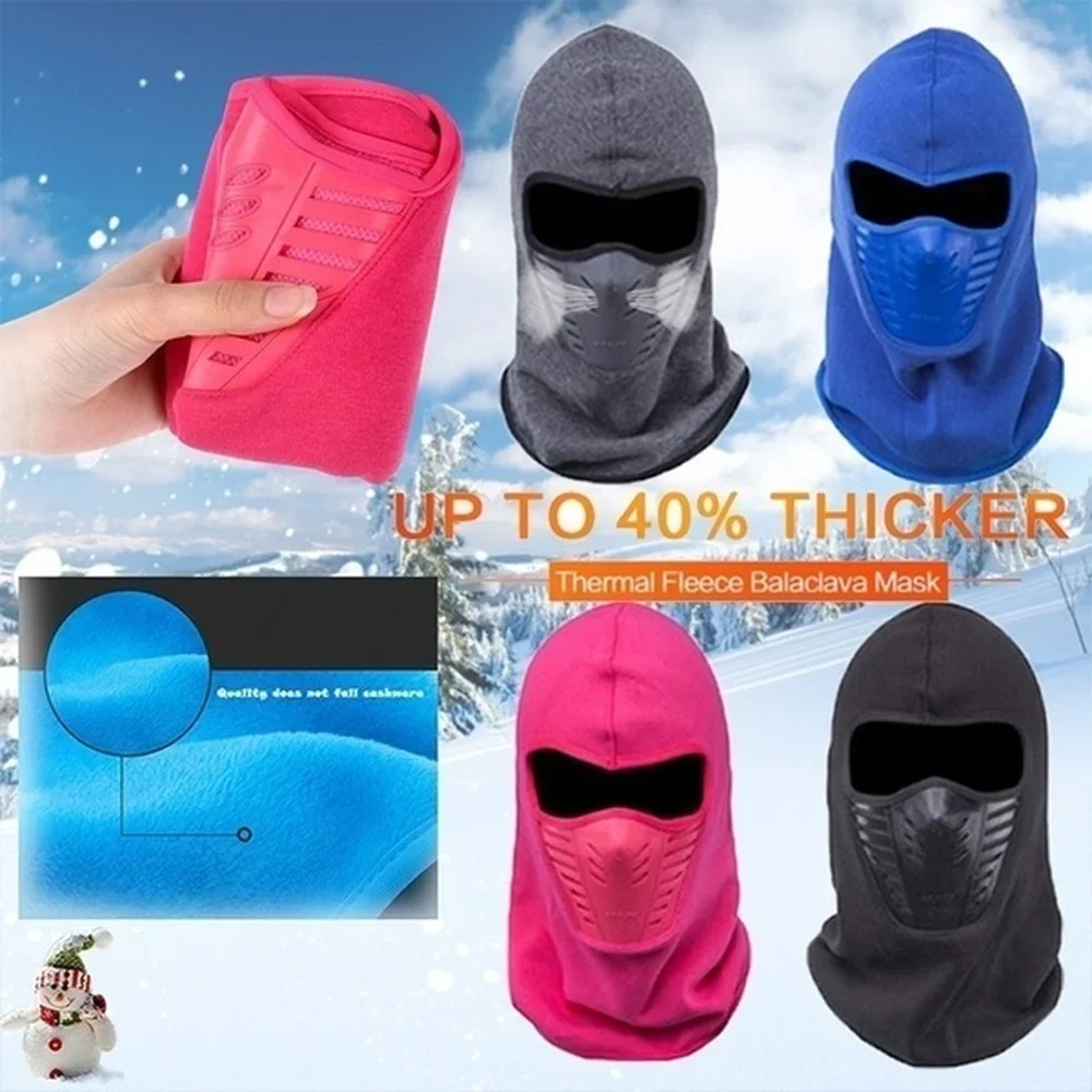 Bike Face Mask Outdoor Winter Warm Bicycle Bike Climbing Skiing Windproof Carbon Filter Thermal Fleece Balaclava Head Protector balaclava mask cycling headwear