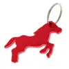 2x Aluminum Horse Pattern Bottle Opener with Keychain Bag Pendent 3