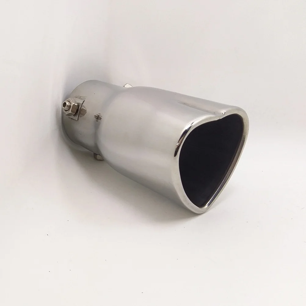 Cars Exhaust Tips Exterior Accessories for Women Heart Shaped Muffler Stainless Steel Heart-shaped Trailer Door Bumper Truck