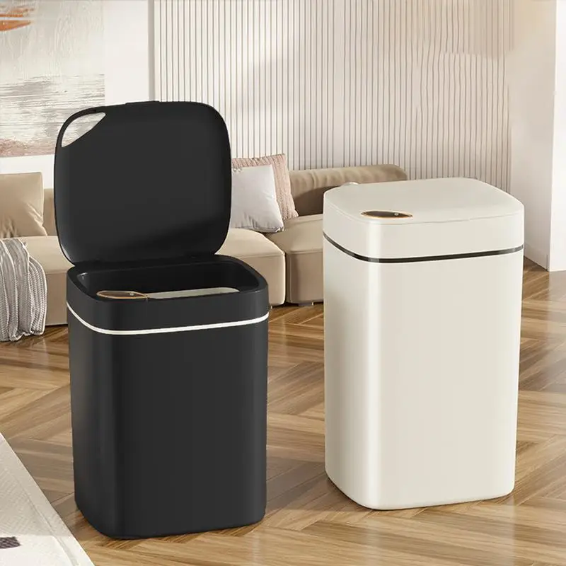 

Automatic Trash Can Smart Sensing Trash Can Kitchen Home Bathroom Waterproof 16L Electric Trash Can Luxury Garbage Bucket