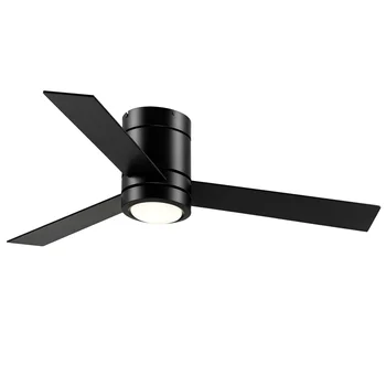 Ventilatore da soffitto Homcom da 48 W con telecomando a luce LED e 3 pale in legno 1