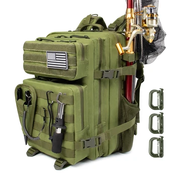 35L Fishing Hunting Travel Outdoor Backpack Waterproof Camping Hiking Fishing Men Large Capacity Mountaineering Bag 1