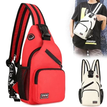 KISMIS Zaino a tracolla multifunzionale da uomo e da donna Borsa da petto Zaino da viaggio con foro per cuffie 1