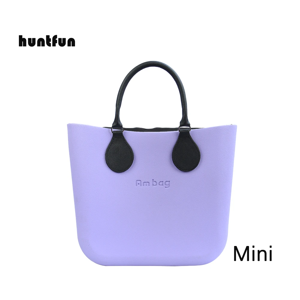 

New Colorful AMbag Obag O bag Style Waterproof Mini EVA with Zip-up Canvas insert and Short PU Leather Handles Women DIY Handbag