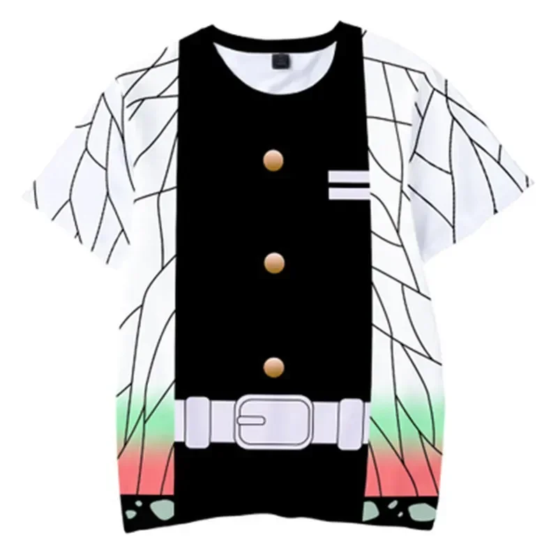 

Kids Summer Demon Slayer Tee-Shirts Cartoon Casual 3D Printing Tees Tops Round Collar T-Shirts Children Short Sleeves Tops Tees