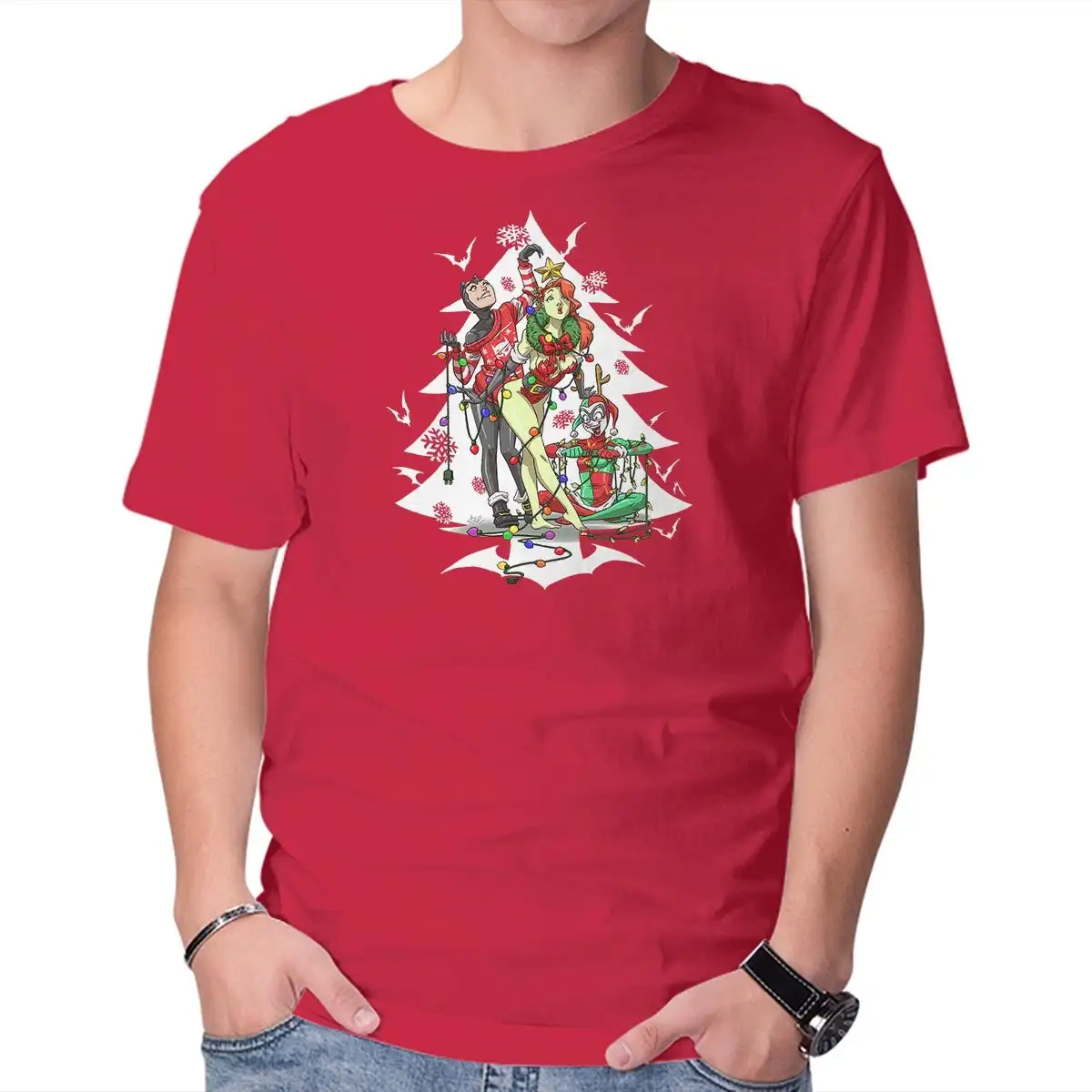 

Рождественские красивые футболки с рисунком аниме для мужчин, женская одежда, футболки с коротким рукавом, Новое поступление, летние футболки унисекс