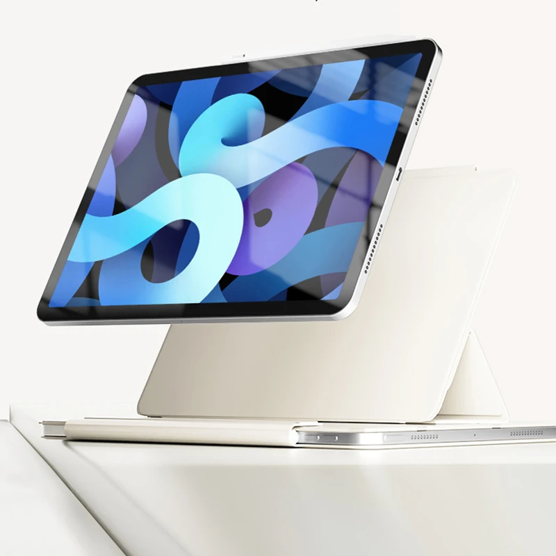 Tablet Case for iPad Air 11 2025 Stand Cover Air 5 10.9 inch Three fold Magnetic Clamp for iPad Pro 11 2024 M4 Pro 13 12.9 Cover