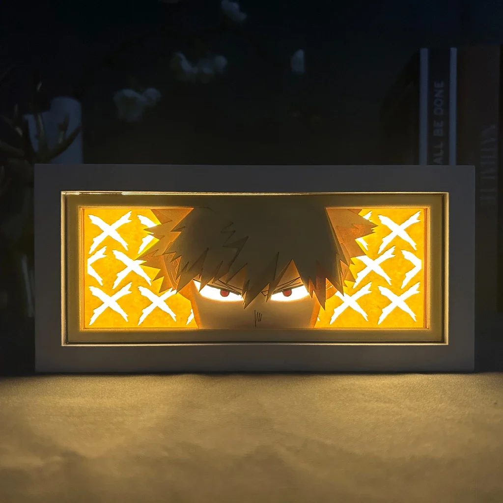 

My Hero Academia Night Light Box Kawaii Room Decor Led Table Lamp Anime Figurine Bakugo Collectible Lightbox Cool Christmas Gift