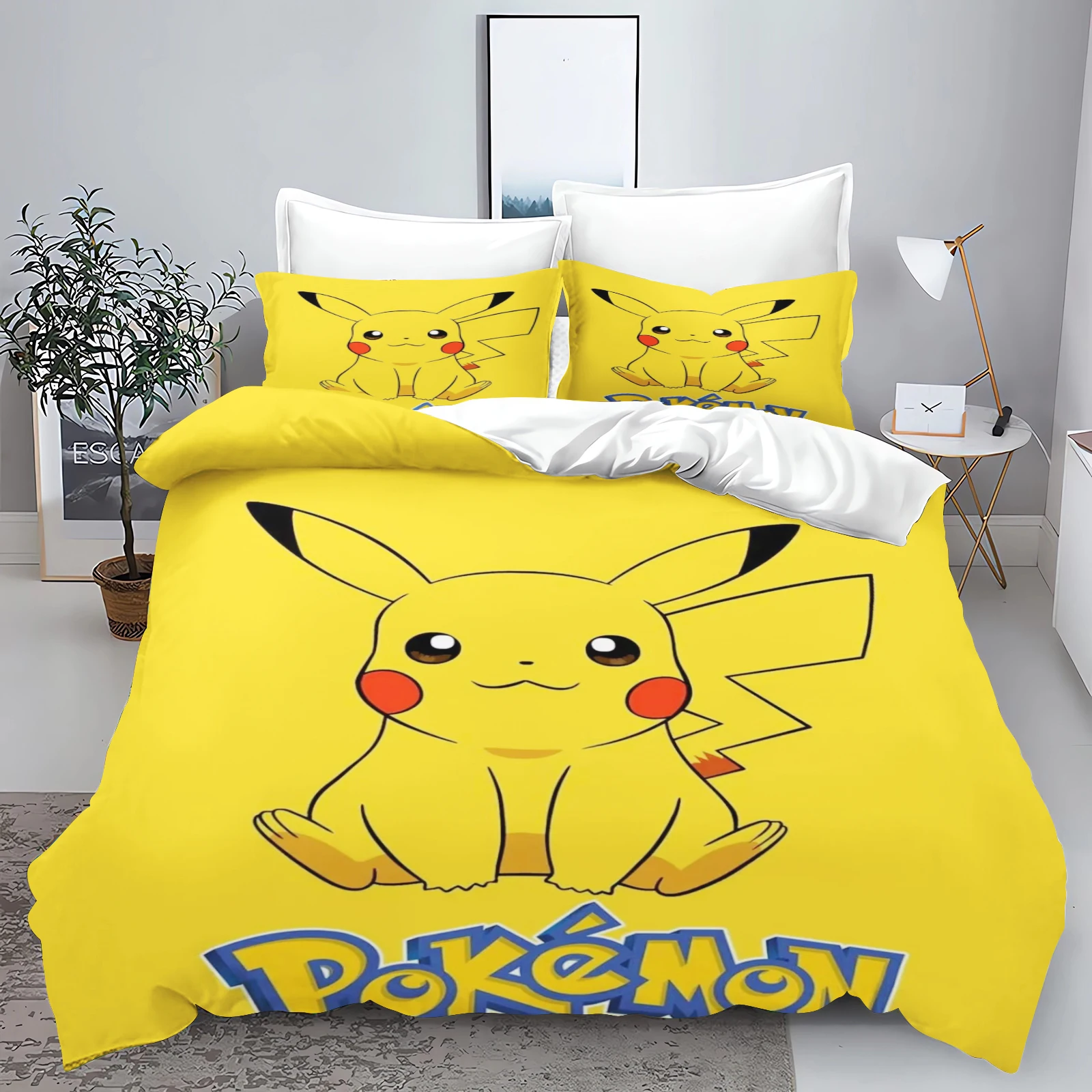 PokéMon Duvet Cover Set Universal, Suitable For Children And Adults Bedding Comforter Sets King Size Double