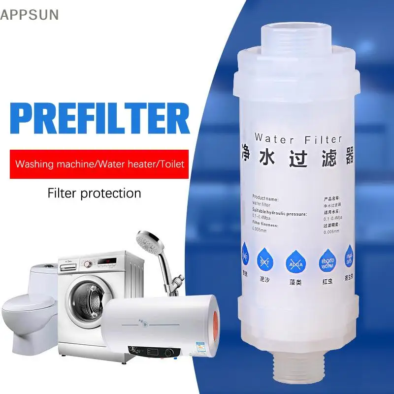 Pre-Filter Water Filter PP Cotton Purifier Removal Heavy Metal Shower Washing Machine Home Health water filters