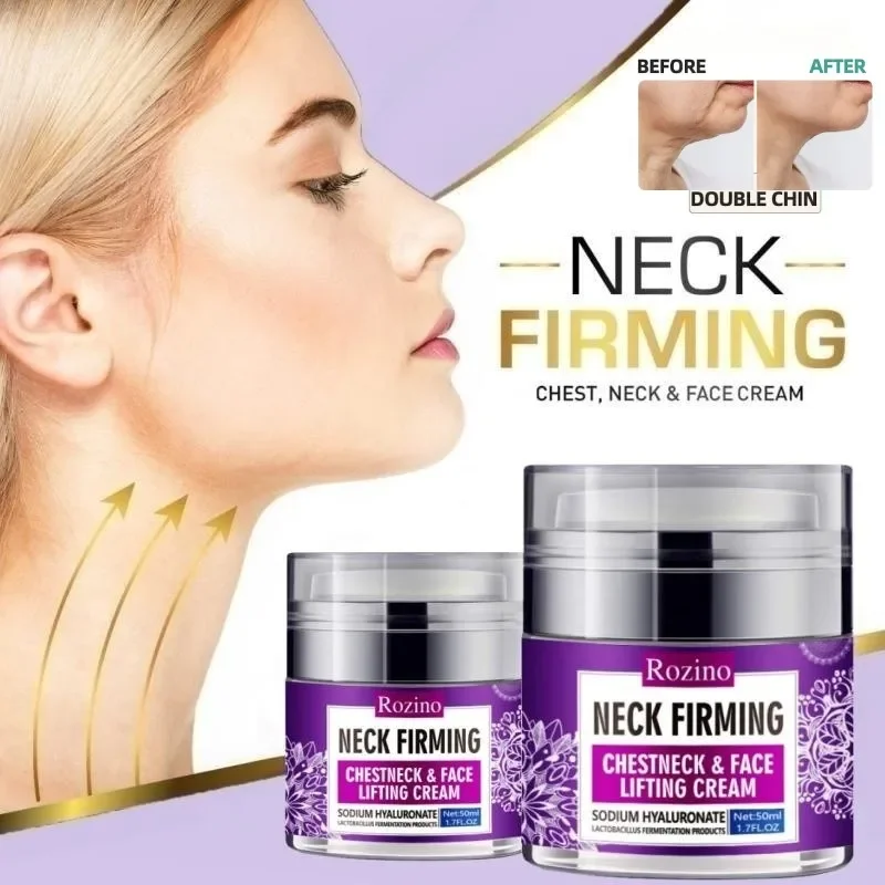 Neck Firming Cream, Double Chin Reducer Contains Sodium Hyaluronate Collagen Anti-aging and Fade Fine Lines