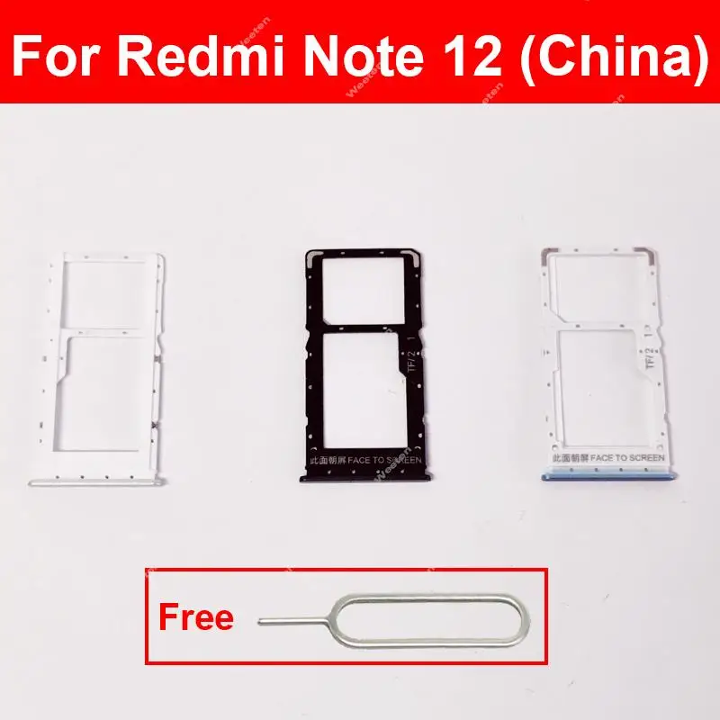 

Sim Card Tray For Xiaomi Redmi Note 12 (China) 22101317C SIM Card Slot Card Reader Holder Replacement Parts