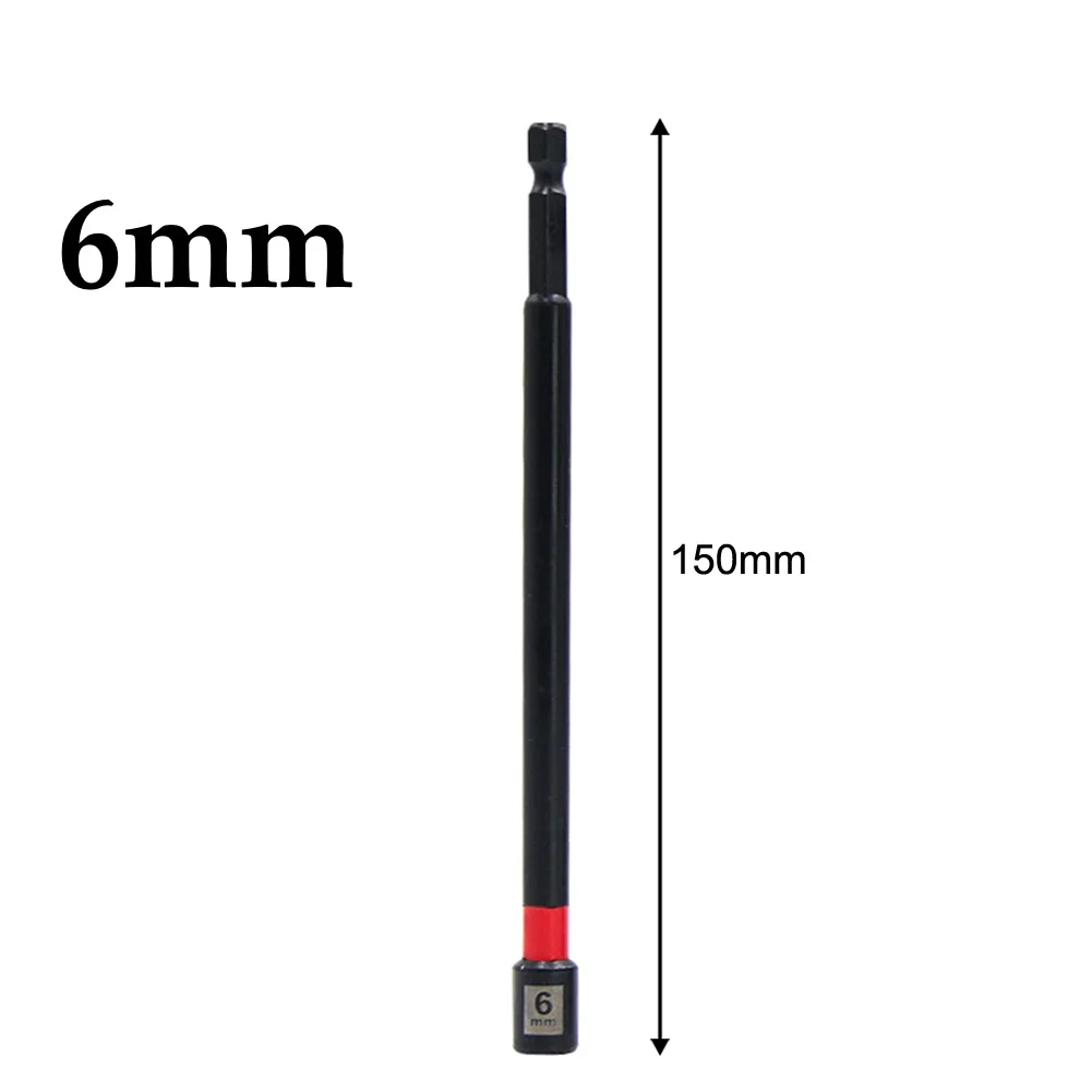 1/5PCS 6 Inch Magnetic Long Nut Driver For Impact Drill Hex Socket Adapter 8-14mm Extended Socket Wrench Power Tool – Detail 29