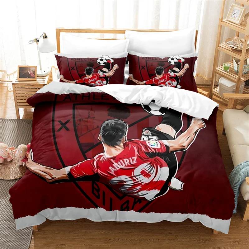 

Bedding Boy Sports Football Star Duvet Cover Set King Size Youth Bed Comforter Set Fashion Comforter Cover Bedding Sets Bed Set