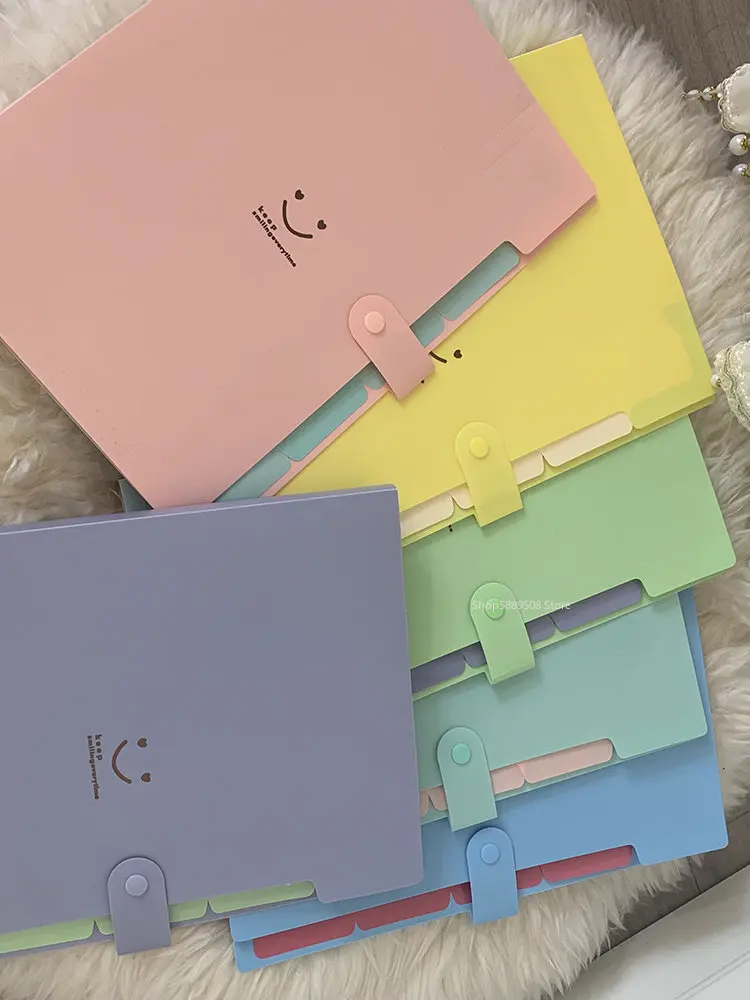 

Студенческая многослойная папка для файлов, тестовые бумаги A4 карамельных цветов, сумка для данных, органайзер для сортировки, офисный органайзер для органайзера, держатель для билетов