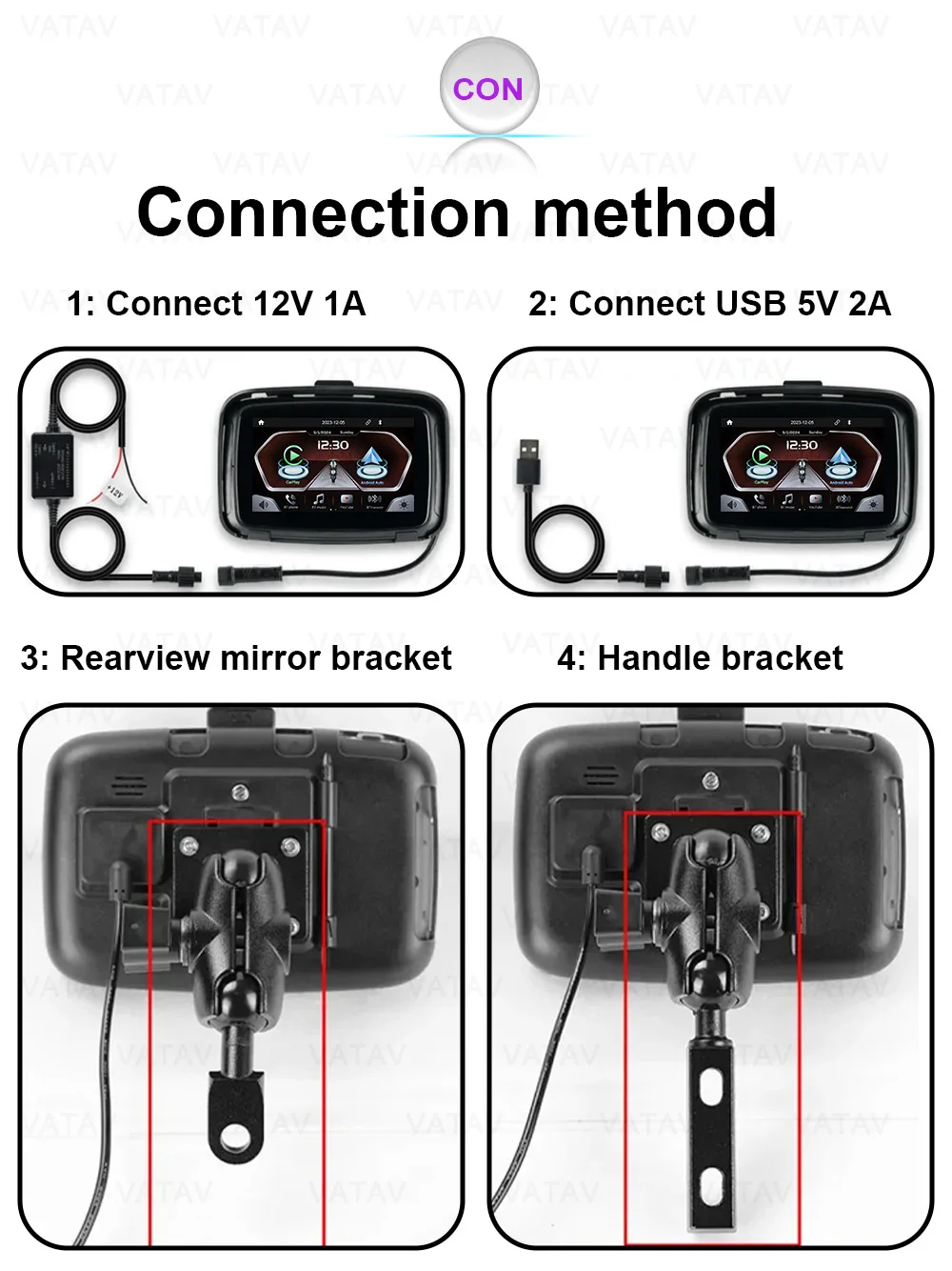 5 Inch C5 Pro Touch Outdoor Ipx7 Waterproof Sunsceen External Portable Motorcycle Special Navigator Support CarPlay Android Auto motorcycle navigation display,motorcycle navigation screen