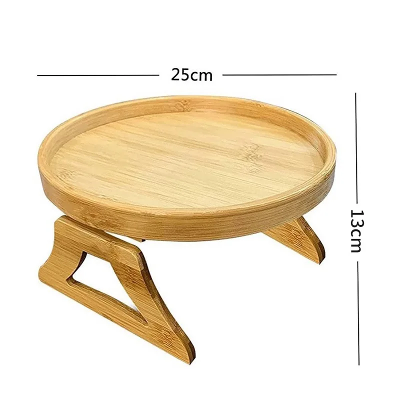 Home furniture solid wood mini tea table round coffee table living room mini sofa round snack tray 25*25*13cm sale